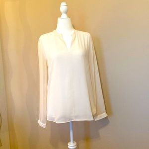 Ann Taylor Cream/ Ivory Blouse Size L